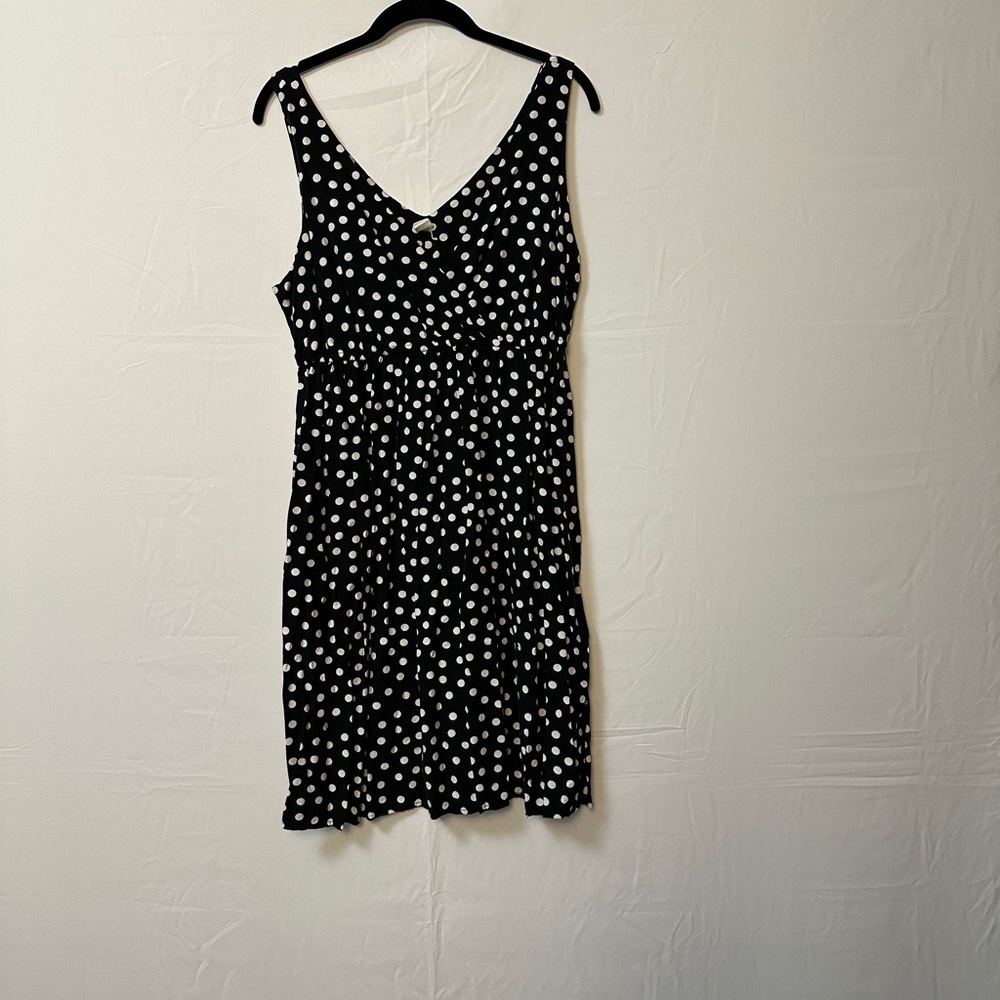Old Navy Black and White Polka Dot Mini Dress